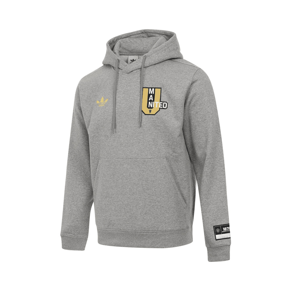 adidas阿迪达斯2024男子MUFC VRCT HD针织连帽卫衣JF0368