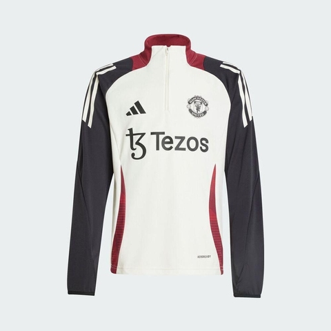 adidas阿迪达斯2024男大童MUFC TR TOPY针织无帽卫衣JE3739