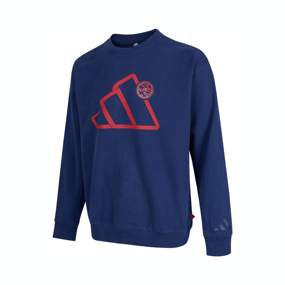 adidas阿迪达斯2024男子CM DK CREW针织无帽卫衣JM1004