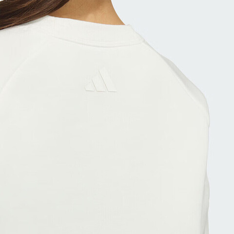 adidas阿迪达斯2024女子CW CREW针织无帽卫衣JZ1641