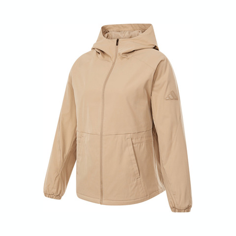 adidas阿迪达斯2025女子MT ALL DAY JKT梭织连帽外套JM8813