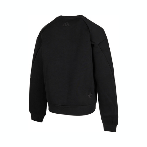 adidas阿迪达斯2024女子CW CREW针织无帽卫衣JZ1639