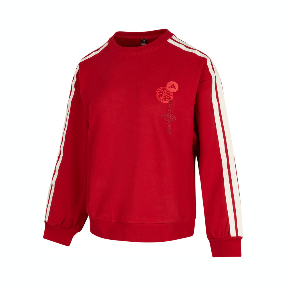 adidas阿迪达斯2024女子CW GFX CREW针织无帽卫衣JZ1663