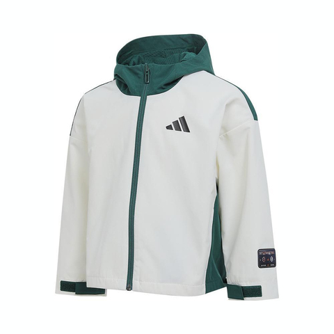 adidas阿迪达斯2025男小童LK GFX UB JKT梭织连帽外套KB4577