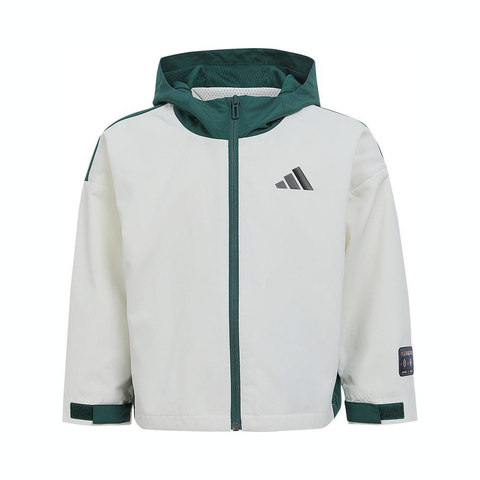 adidas阿迪达斯2025男小童LK GFX UB JKT梭织连帽外套KB4577