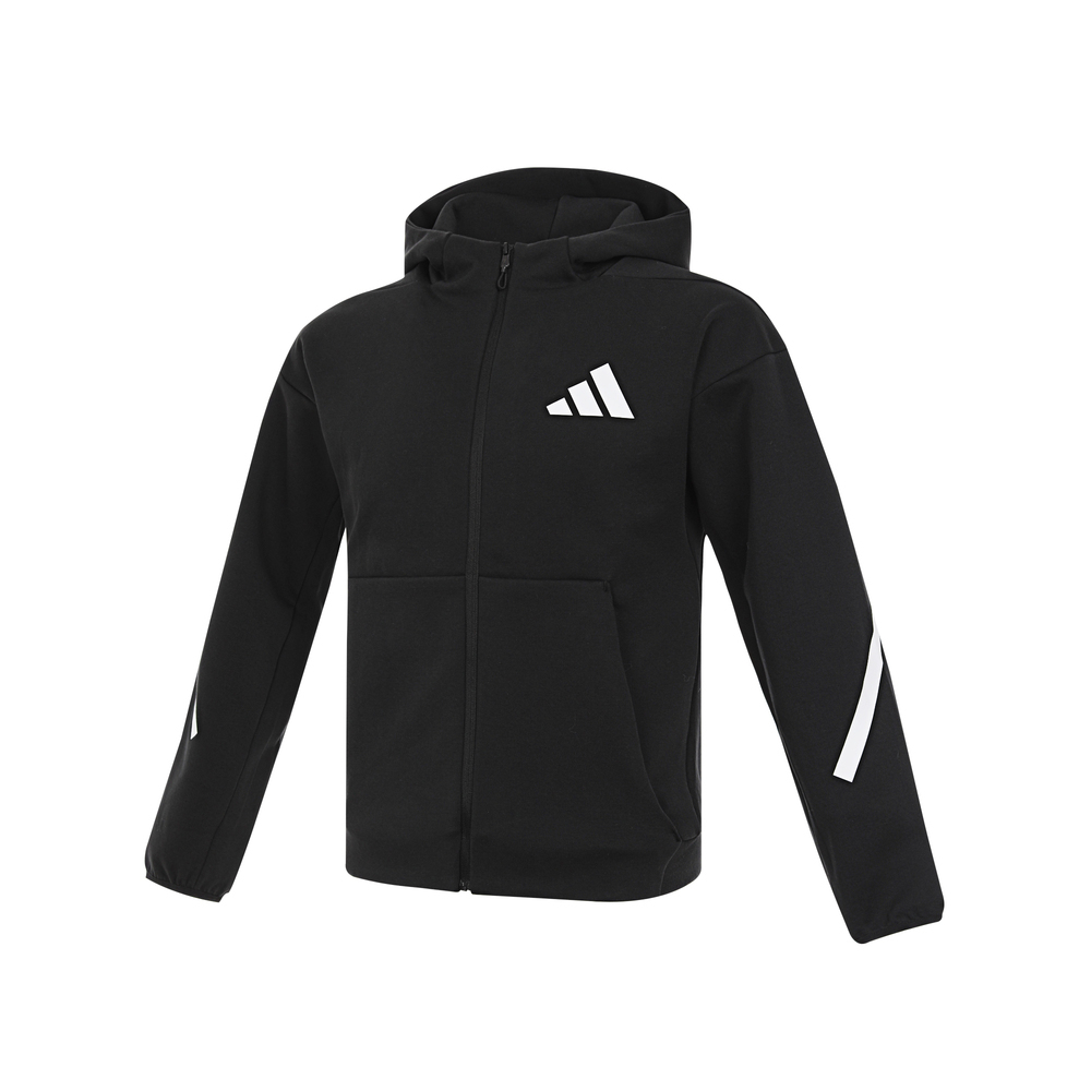 adidas阿迪达斯2025男大童J Z.N.E.FZ针织连帽外套JC7574