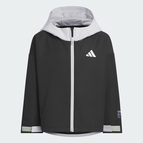 adidas阿迪达斯2025男小童LK GFX UB JKT梭织连帽外套KB4579