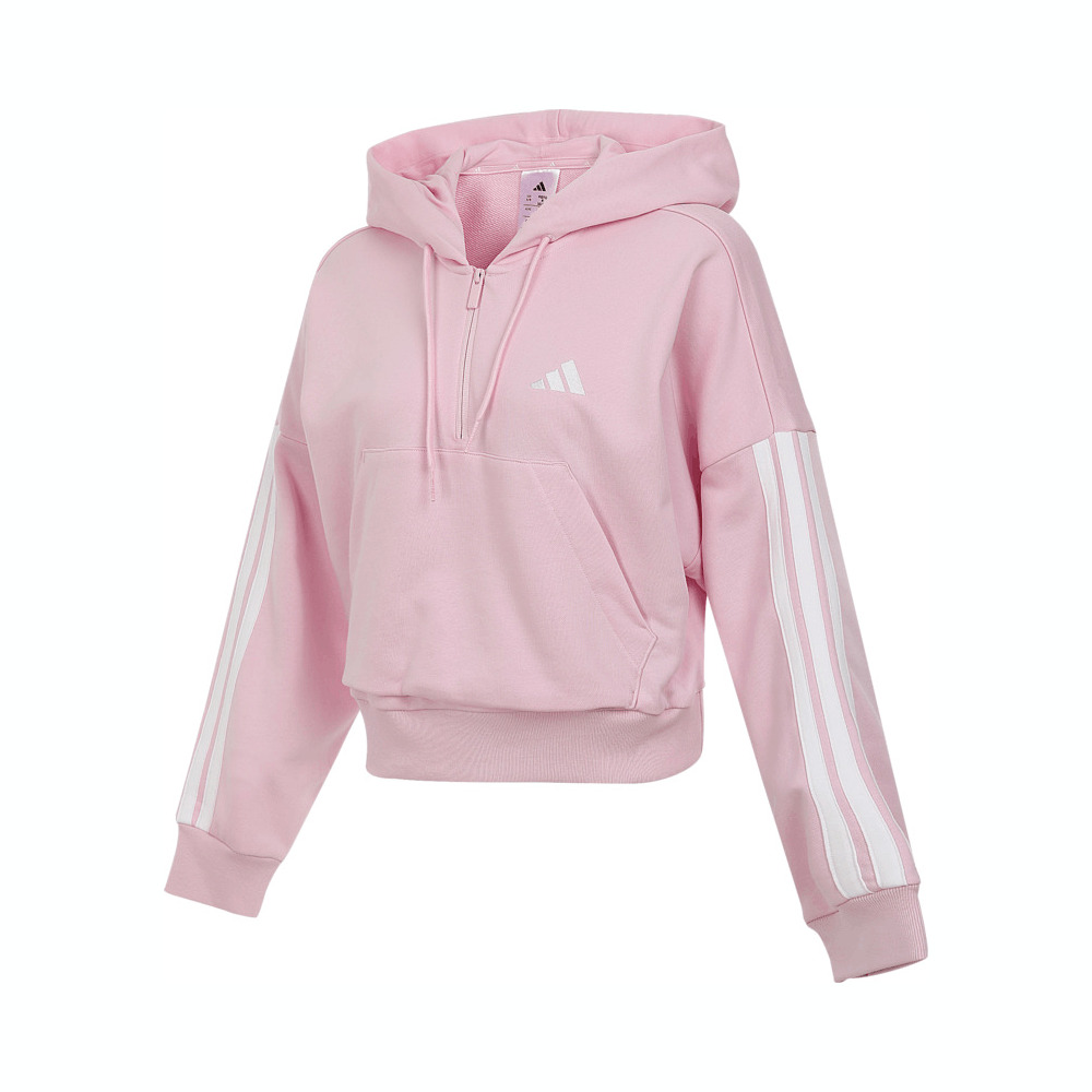 adidas阿迪达斯2025女子W 3S FT QZ HD针织连帽卫衣JN1943