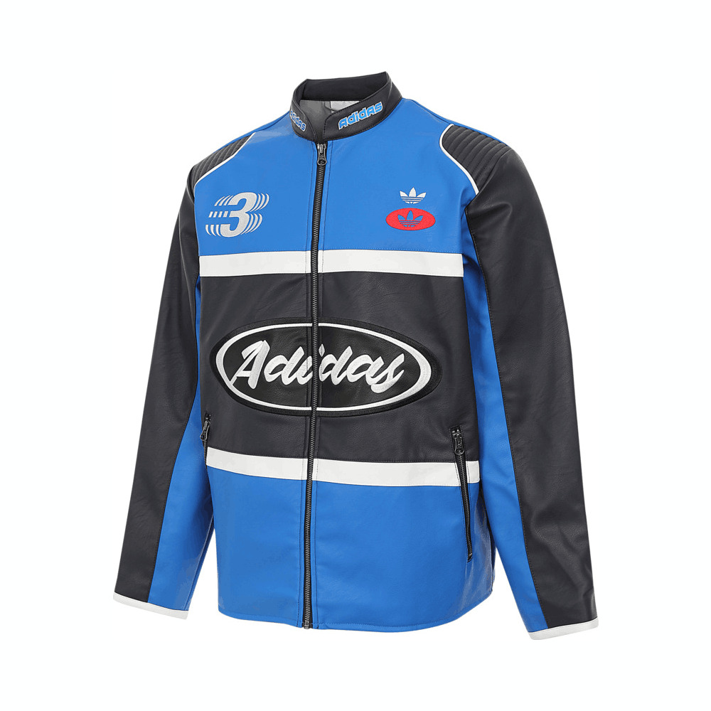 Adidas Original阿迪三叶草2025男子RAC PLTR JKT M皮衣JM8032