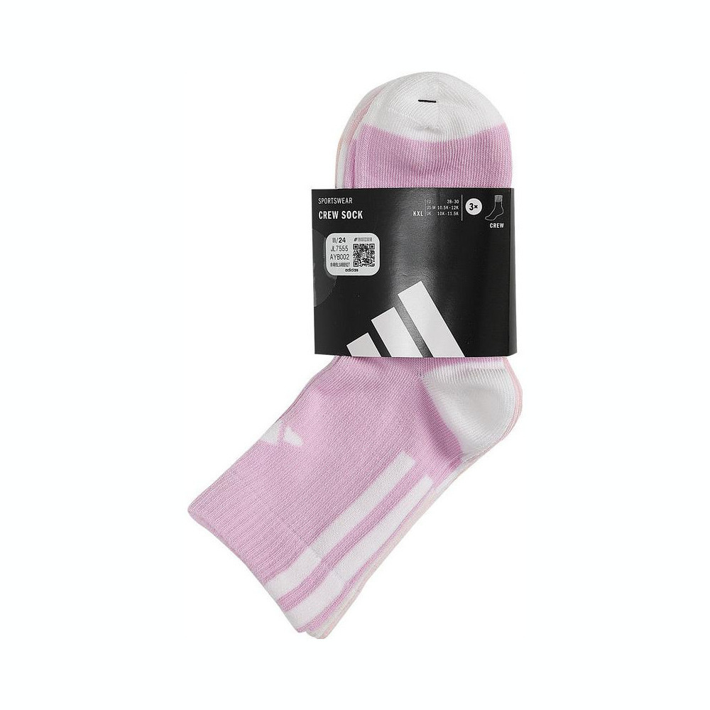 adidas阿迪达斯2025女大童KIDS CRW 3PP中袜优惠装JL7555