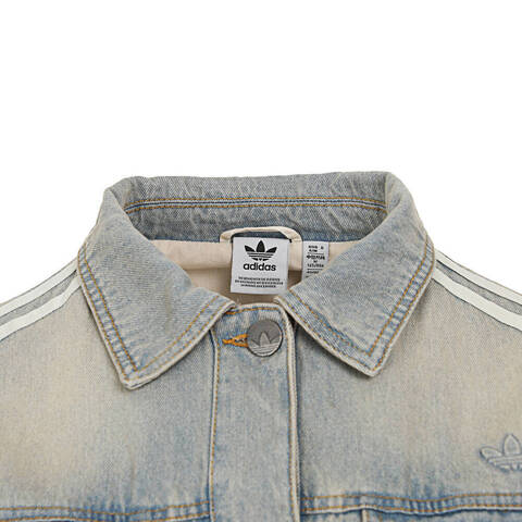 Adidas Original阿迪三叶草2025女子DENIM SHIRT JKT牛仔外套JX9209