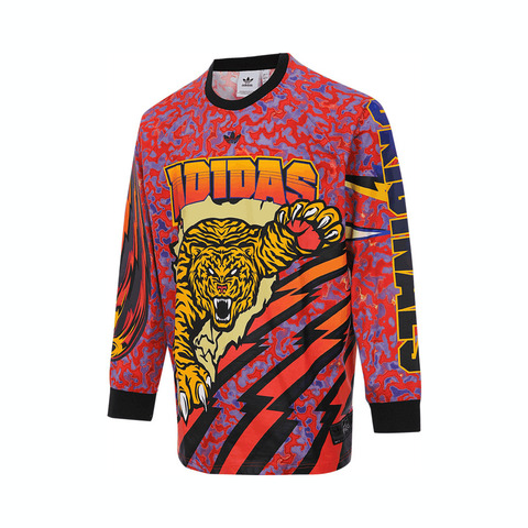 Adidas Original阿迪三叶草2025男子GRAPHIC LS TEE针织无领长TJX1702