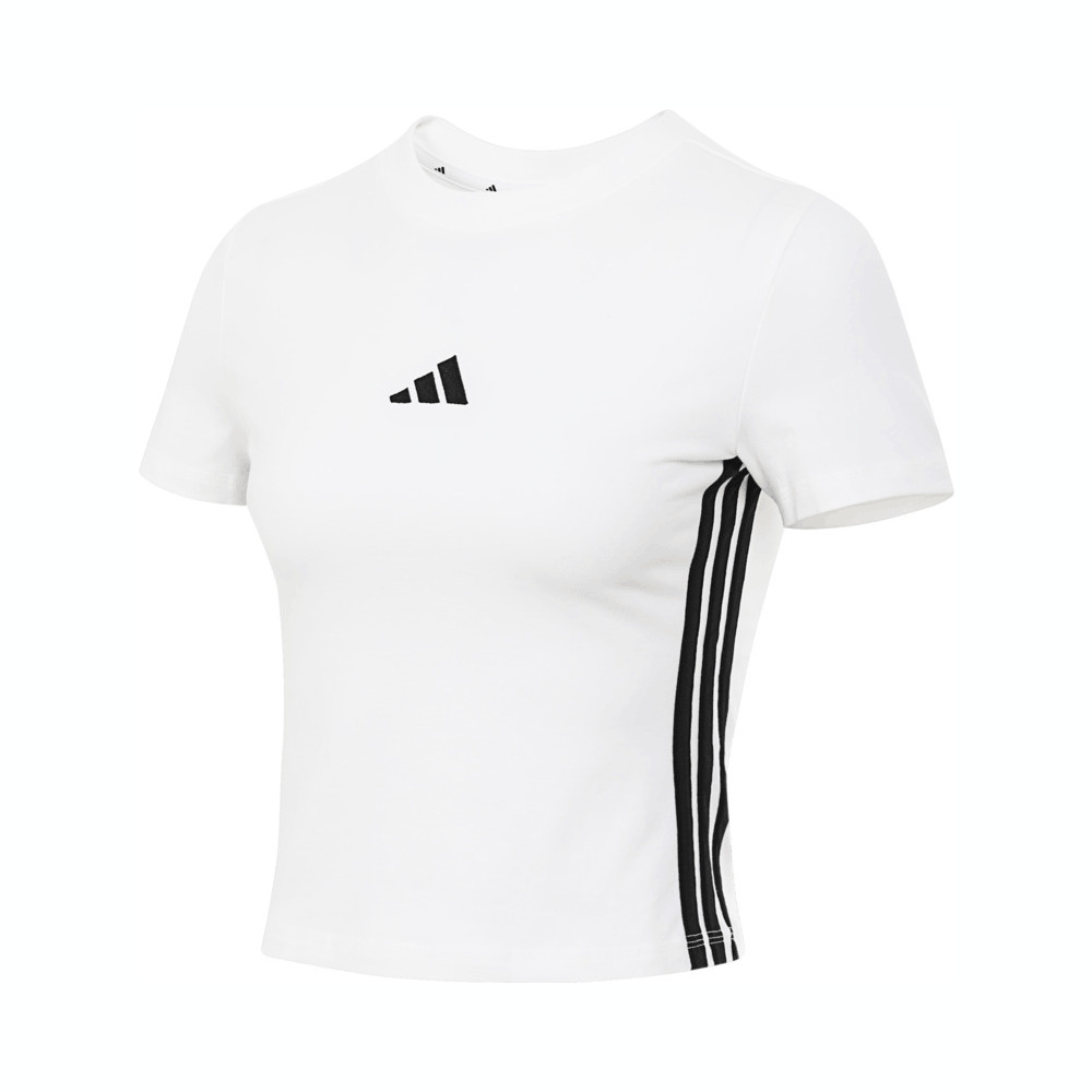 adidas阿迪达斯2025女子W 3S SJ BABY T针织无领短TJY8571