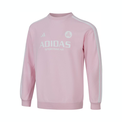 adidas阿迪达斯2025女大童JK KN CREW针织无帽卫衣JN1738