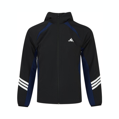 adidas阿迪达斯2025男大童JK WV JKT梭织连帽外套JL6909