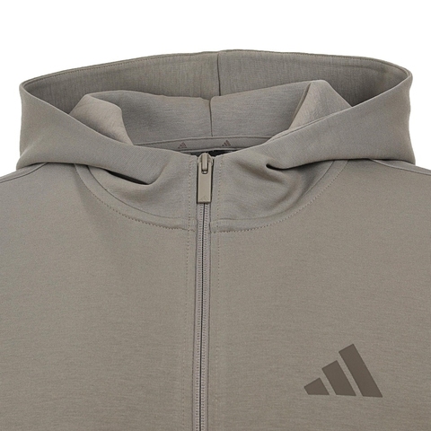 adidas阿迪达斯2025男子M FI SL FZ针织连帽外套JD4947