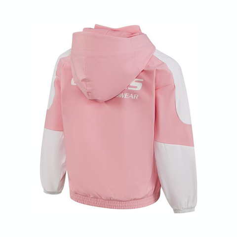 adidas阿迪达斯2025女小童LK 2IN1 JKT梭织连帽外套JN1747