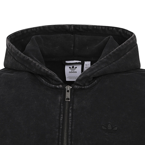 Adidas Original阿迪三叶草2025男子WASHED HD JKT针织连帽外套KA2315