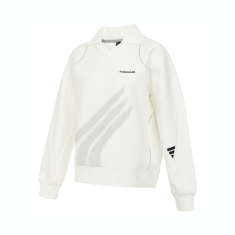 adidas阿迪达斯2025女子FUSTL P GF CREW针织无帽卫衣JY8059