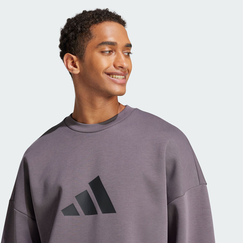 adidas阿迪达斯2025男子M FI 3BAR CRW针织无帽卫衣JD4903