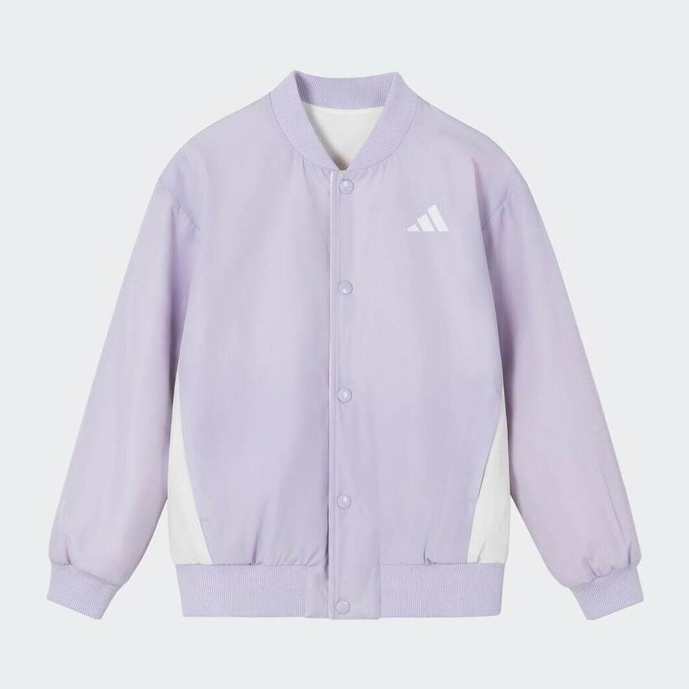 adidas阿迪达斯2025女小童LK GFX REV JKT梭织无帽外套KB8101