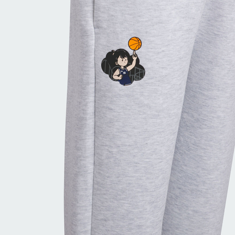 adidas阿迪达斯2025男小童LK GFX KN PNT针织长裤KB4570