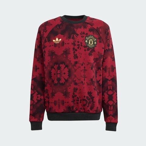 adidas阿迪达斯2025男大童MUFC CNY CR Y针织无帽卫衣JZ4060