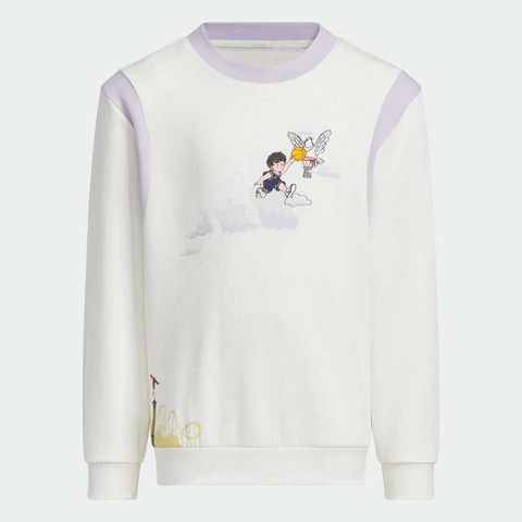 adidas阿迪达斯2025女小童LK GFX CREW SET长袖套服KB4574