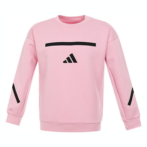 adidas阿迪达斯2025女大童J ZNE.SWEAT针织无帽卫衣JJ4861