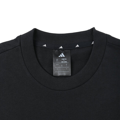 adidas阿迪达斯2025男子M 3S SJ T针织无领短TJY8564