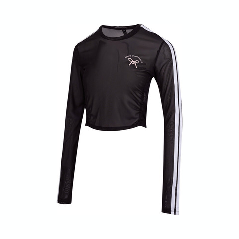 adidas阿迪达斯2025女子DANCE LS TEE针织无领长TJY7655