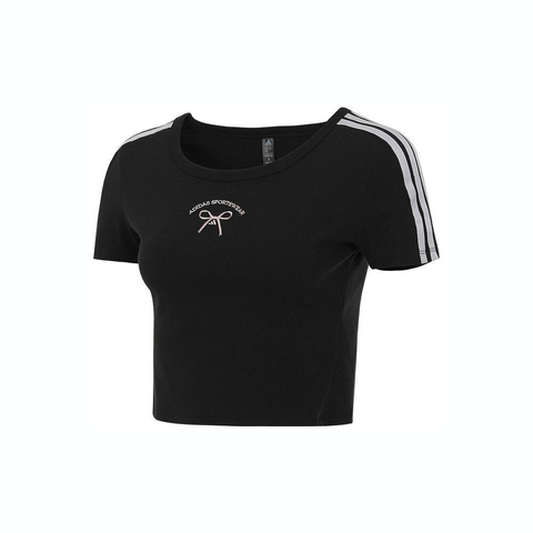 adidas阿迪达斯2025女子DANCE TEE3针织无领短TJY7649