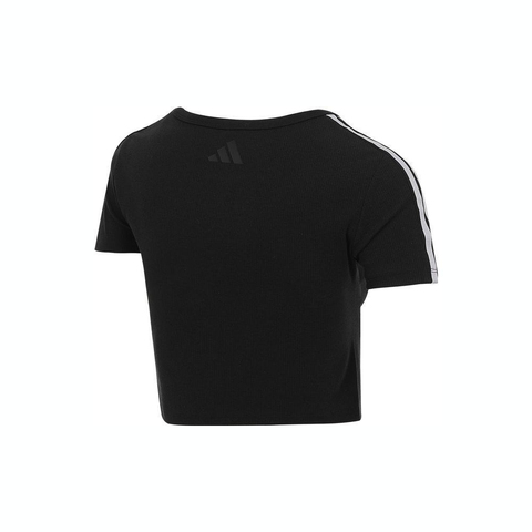 adidas阿迪达斯2025女子DANCE TEE3针织无领短TJY7649