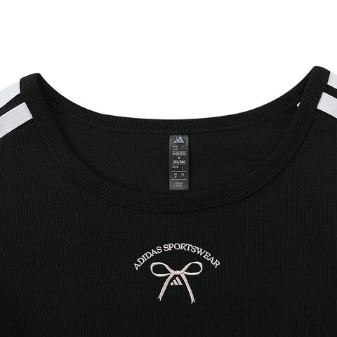 adidas阿迪达斯2025女子DANCE TEE3针织无领短TJY7649
