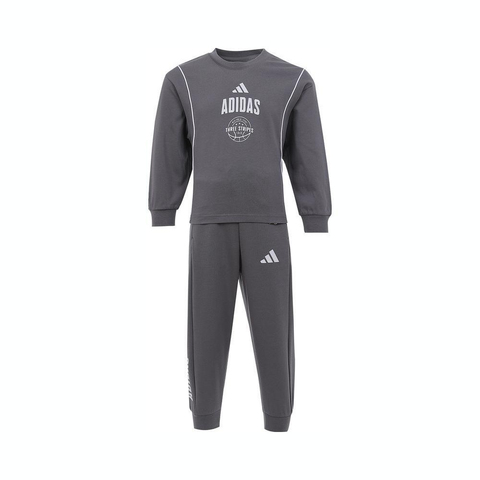 adidas阿迪达斯2025男小童LK LS KN SET长袖套服KC1551