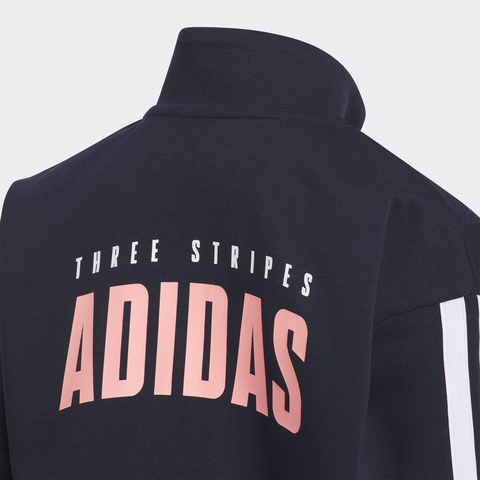 adidas阿迪达斯2025男小童LK KN JKT针织连帽外套KC1556