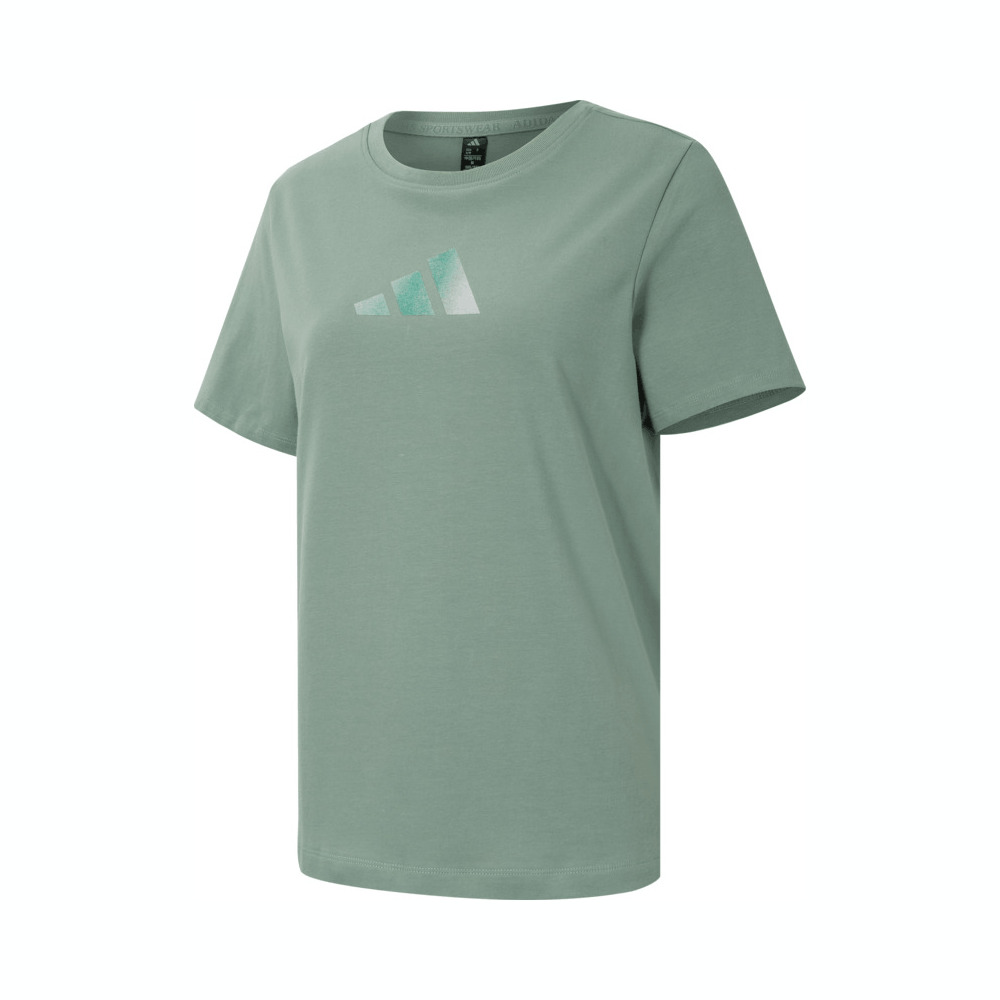 adidas阿迪达斯2025女子LOGO SS TEE 2针织无领短TJM8804