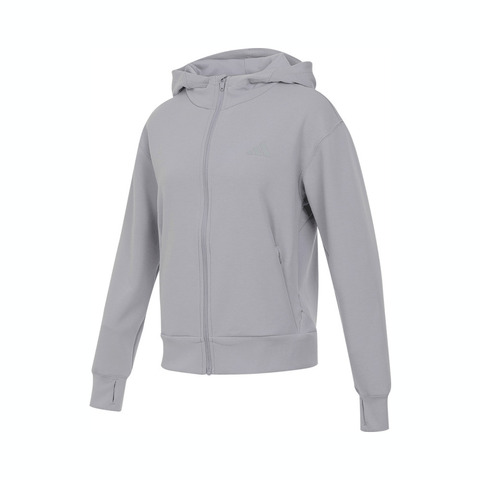 adidas阿迪达斯2025女子D4T FZ HOODIE针织连帽外套JP2651