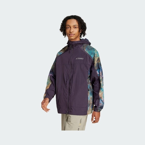 adidas阿迪达斯2025男子NG W.R AOP JKT梭织连帽外套JD5839