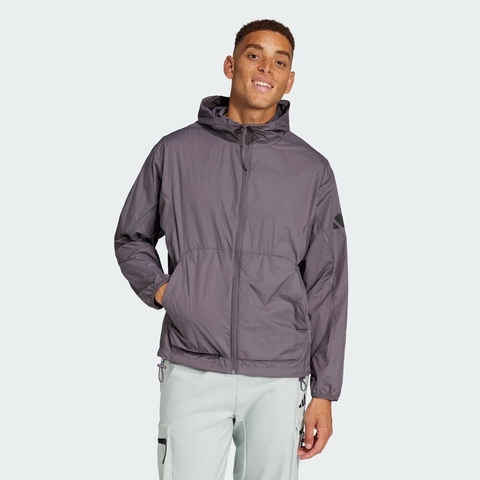 adidas阿迪达斯2025男子M CE Q2 WB UPF梭织连帽外套JF3292