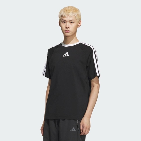 adidas阿迪达斯2025男子M 3S TEE1针织无领短TKC1496