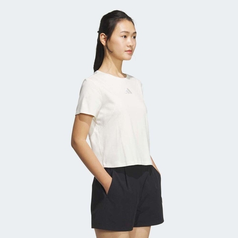 adidas阿迪达斯2025女子MT SS TEE针织无领短TJM8819