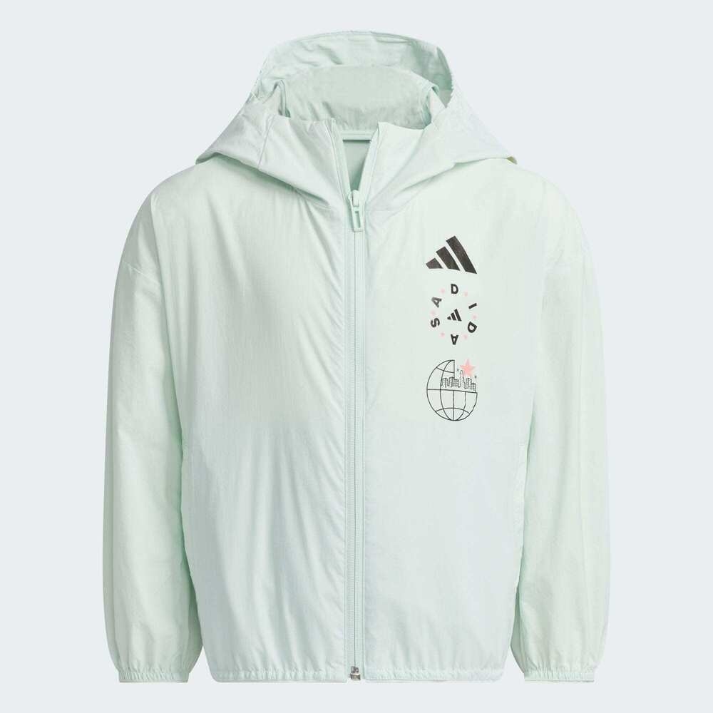 adidas阿迪达斯2025女小童LG LW WV JKT梭织连帽外套JL7573