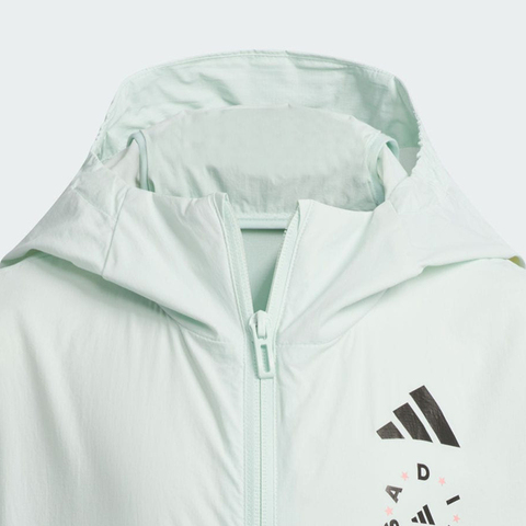 adidas阿迪达斯2025女小童LG LW WV JKT梭织连帽外套JL7573