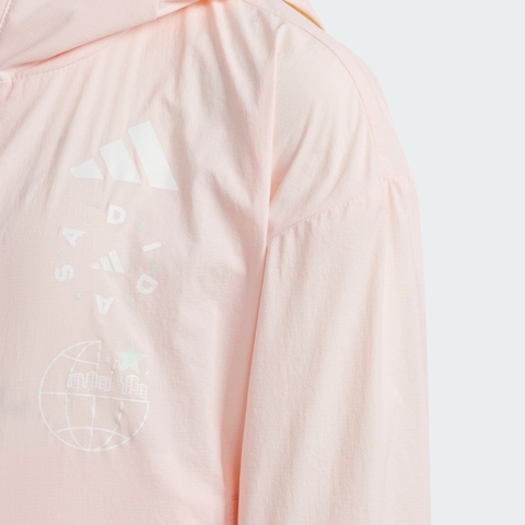 adidas阿迪达斯2025女小童LG LW WV JKT梭织连帽外套JL7574