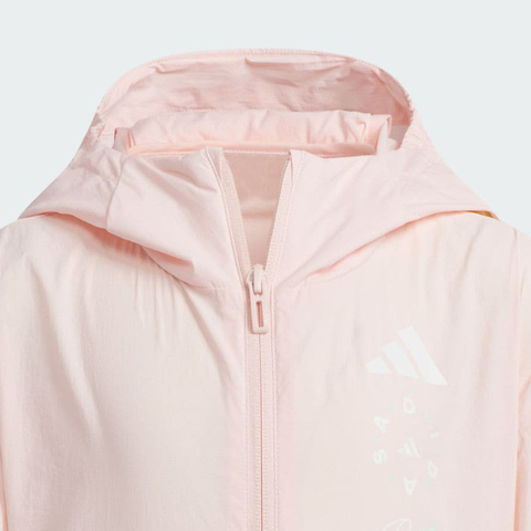 adidas阿迪达斯2025女小童LG LW WV JKT梭织连帽外套JL7574