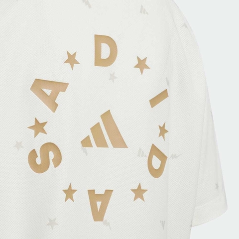 adidas kids阿迪达斯小童2025男大童JB PES SS TEE梭织无领短TJL7518