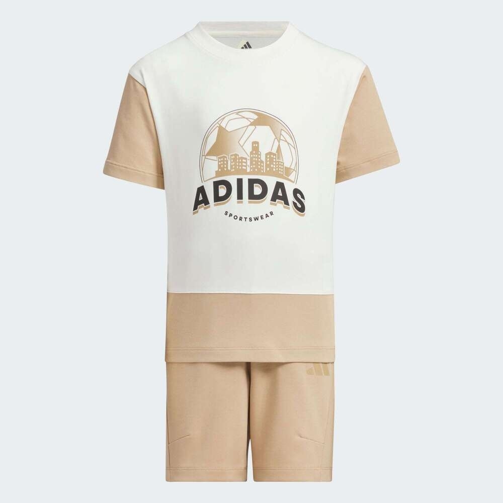 adidas阿迪达斯2025男小童LK TEE KN SET短袖套服JL7563
