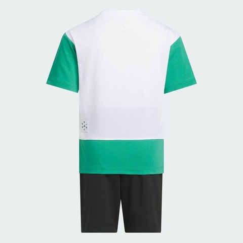adidas kids阿迪达斯小童2025男小童LK TEE KN SET短袖套服JL7564