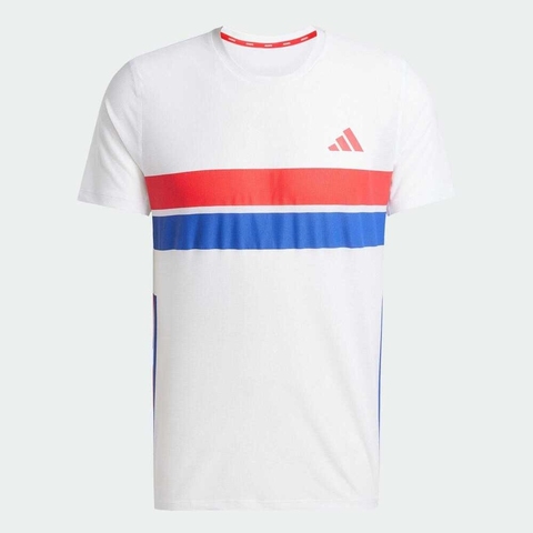 adidas阿迪达斯2025男子ADIZERO R TEE M梭织无领短TJD7315